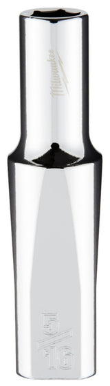 Milwaukee 45-34-3125 Socket, 5/16 in Socket, Deep Socket, 3.543 in OAL, 3/8 in Drive, 6-Point, Chrome Vanadium Steel