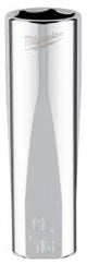Milwaukee 45-34-5625 Socket, 9/16 in Socket, Deep Socket, 3.543 in OAL, 3/8 in Drive, 6-Point, Chrome Vanadium Steel