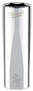 Milwaukee 45-34-6250 Socket, 5/8 in Socket, Deep Socket, 3.543 in OAL, 3/8 in Drive, 6-Point, Chrome Vanadium Steel