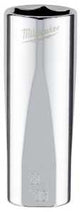 Milwaukee 45-34-6875 Socket, 11/16 in Socket, Deep Socket, 3.543 in OAL, 3/8 in Drive, 6-Point, Chrome Vanadium Steel