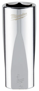 Milwaukee 45-34-7500 Socket, 3/4 in Socket, Deep Socket, 3.543 in OAL, 3/8 in Drive, 6-Point, Chrome Vanadium Steel