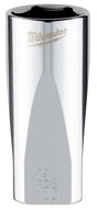 Milwaukee 45-34-9074 Deep Socket, 13/16 in Socket, 3/8 in Drive, 6-Point, Chrome Vanadium Steel, Chrome-Plated
