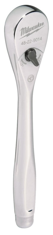 Milwaukee 48-22-9014 Drive Ratchet, 1/4 in Drive, 6 in OAL, Chrome-Plated