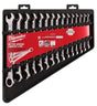 Milwaukee 48-22-9516 Ratcheting Combination Wrench Set, 15-Piece, Alloy Steel, Chrome-Plated
