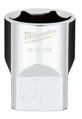 Milwaukee 45-34-9106 Socket, 7/8 in Socket, 1/2 in Drive, 6-Point, Chrome Vanadium Steel, Chrome