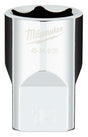 Milwaukee 45-34-9120 Socket, 19 mm Socket, 1/2 in Drive, 6-Point, Chrome Vanadium Steel, Chrome-Plated