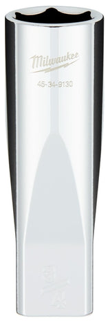 Milwaukee 45-34-9130 Socket, 3/4 in Socket, Deep Socket, 1.1 in OAL, 1/2 in Drive, 6-Point, Chrome Vanadium Steel