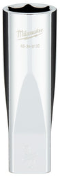 Milwaukee 45-34-9130 Deep Socket, 3/4 in Socket, 1/2 in Drive, 6-Point, Chrome Vanadium Steel, Chrome-Plated