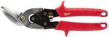 Milwaukee 48-22-4542 Aviation Snip, 9-7/8 in OAL, 5 in L Cut, Left Cut, Steel Blade, Comfort-Grip Handle, Red Handle
