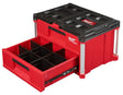 Milwaukee PACKOUT 48-22-8442 Tool Box, 50 lb, Black/Red, Polypropylene, 22.2 in L x 16.3 in W x 14.3 in H Outside