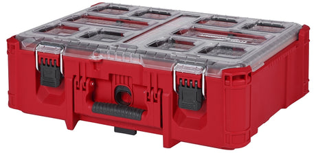 Milwaukee PACKOUT 48-22-8432 Deep Organizer, 50 lb, Polymer, Black/Red