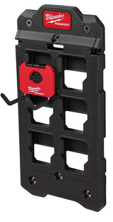 Milwaukee PACKOUT 48-22-8334 Straight Hook, 15 lb Load, 4 in L, 3-1/2 in W, 4 in H, Metal/Polymer, Black/Red