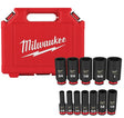 Milwaukee SHOCKWAVE Impact Duty 49-66-7006 Deep Socket Set, Steel, Black