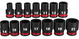 Milwaukee SHOCKWAVE Impact Duty 49-66-7007 Standard Socket Set, Steel, Black