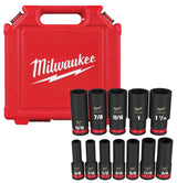 Milwaukee SHOCKWAVE Impact Duty 49-66-7011 Deep Socket Set, Steel, Black
