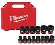Milwaukee SHOCKWAVE Impact Duty 49-66-7013 Standard Socket Set, Steel, Black