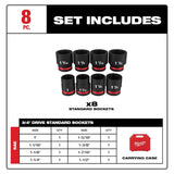 Milwaukee SHOCKWAVE Impact Duty Series 49-66-7017 Socket Set, Steel