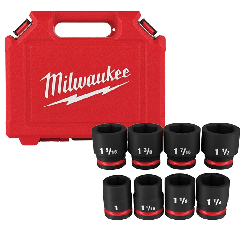 Milwaukee SHOCKWAVE Impact Duty 49-66-7017 Standard Socket Set, Steel, Black