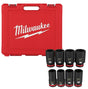Milwaukee SHOCKWAVE Impact Duty 49-66-7020 Deep Socket Set, Molybdenum Steel, Chrome-Plated, Black