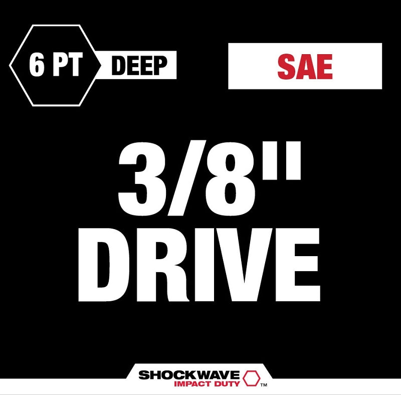 Milwaukee SHOCKWAVE Impact Duty 49-66-6800 Socket Set, Chrome Molybdenum Steel