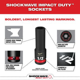 Milwaukee SHOCKWAVE Impact Duty 49-66-6802 Socket Set, Chrome Molybdenum Steel