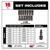 Milwaukee SHOCKWAVE Impact Duty 49-66-6803 Socket Set, Chrome Molybdenum Steel
