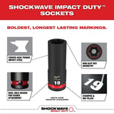 Milwaukee SHOCKWAVE Impact Duty 49-66-6803 Socket Set, Chrome Molybdenum Steel
