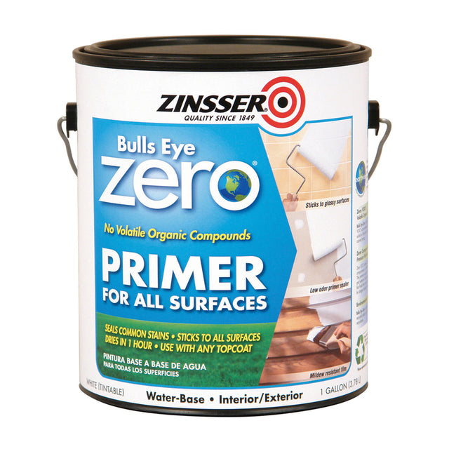 Zinsser Bulls Eye Zero White Smooth Water-Based Acrylic Primer and Sealer 1 gal, Pack of 2