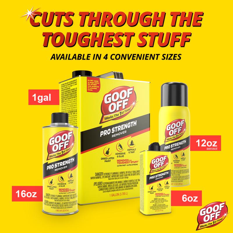 Goof Off Pro Strength Liquid Remover 1 gal, Pack of 4