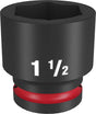 Milwaukee SHOCKWAVE Impact Duty Series 49-66-6315 Shallow Impact Socket, 1-1/2 in Socket, 3/4 in Drive, Square Drive