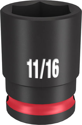 Milwaukee SHOCKWAVE Impact Duty Series 49-66-6109 Shallow Impact Socket, 11/16 in Socket, 3/8 in Drive, Square Drive