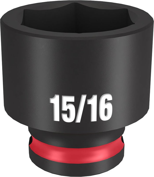 Milwaukee SHOCKWAVE Impact Duty Series 49-66-6113 Shallow Impact Socket, 15/16 in Socket, 3/8 in Drive, Square Drive