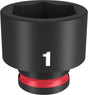 Milwaukee SHOCKWAVE Impact Duty Series 49-66-6114 Shallow Impact Socket, 1 in Socket, 3/8 in Drive, Square Drive
