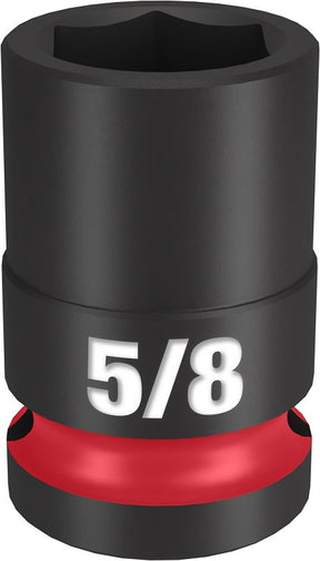 Milwaukee SHOCKWAVE Impact Duty Series 49-66-6204 Shallow Impact Socket, 5/8 in Socket, 1/2 in Drive, Square Drive