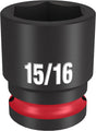 Milwaukee SHOCKWAVE Impact Duty Series 49-66-6209 Shallow Impact Socket, 15/16 in Socket, 1/2 in Drive, Square Drive