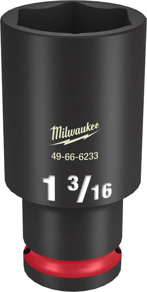 Milwaukee SHOCKWAVE Impact Duty Series 49-66-6233 Deep Impact Socket, 1-3/16 in Socket, 1/2 in Drive, Square Drive
