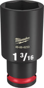 Milwaukee SHOCKWAVE Impact Duty Series 49-66-6233 Deep Impact Socket, 1-3/16 in Socket, 1/2 in Drive, Square Drive