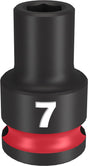 Milwaukee SHOCKWAVE Impact Duty Series 49-66-6131 Shallow Impact Socket, 7 mm Socket, 3/8 in Drive, Square Drive