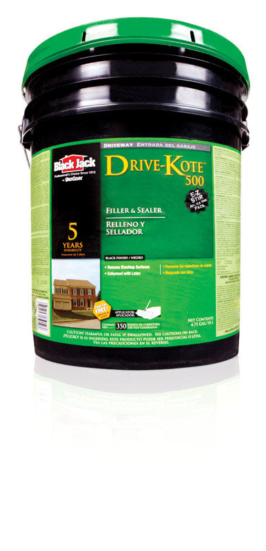 Black Jack Drive-Maxx 500 Matte Black Water-Based Rubberized Asphalt Driveway Sealer 4.75 gal
