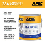 APOC Gloss White Elastomeric Roof Sealant 1 gal, Pack of 4