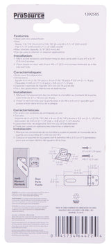 ProSource LR-125-BC3L-PS Safety Hasp, 3-1/2 in L, Steel, Zinc, 3/8 in Dia Shackle, Swivel Staple