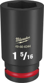 Milwaukee SHOCKWAVE Impact Duty Series 49-66-6344 Deep Impact Socket, 1-5/16 in Socket, 3/4 in Drive, Square Drive