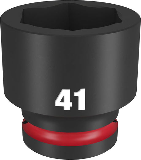 Milwaukee SHOCKWAVE Impact Duty 49-66-6379 Impact Socket, 41 mm Socket, Standard D Socket, 90 mm OAL, 3/4 in Drive, 1/PK