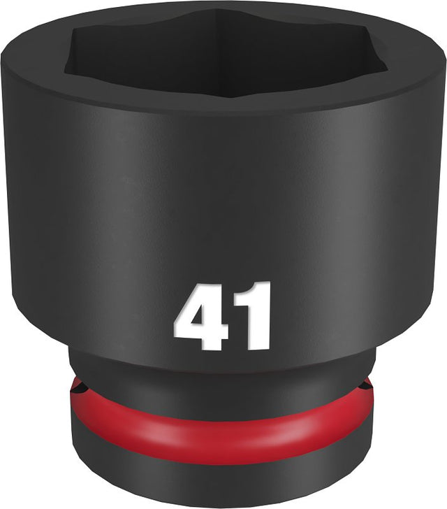 Milwaukee SHOCKWAVE Impact Duty 49-66-6379 Impact Socket, 41 mm Socket, Standard D Socket, 90 mm OAL, 3/4 in Drive, 1/PK