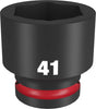 Milwaukee SHOCKWAVE Impact Duty 49-66-6379 Impact Socket, 41 mm Socket, Standard D Socket, 90 mm OAL, 3/4 in Drive, 1/PK