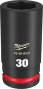 Milwaukee SHOCKWAVE Impact Duty Series 49-66-6405 Deep Impact Socket, 30 mm Socket, 3/4 in Drive, Square Drive, 6-Point