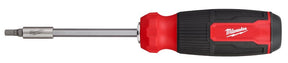 Milwaukee 48-22-2908 14-in-1 Multi-Bit Screwdriver, 1/4 in Drive, Hex Drive, 9.11 in OAL, Plastic Handle