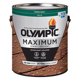 Olympic Maximum Solid Tintable Semi-Gloss White Base 2 Acrylic Latex Stain and Sealant 1 gal, Pack of 4