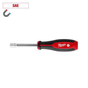 Milwaukee HollowCore Series 48-22-2551 Nut Driver, 1/4 in Drive, 7.2 in OAL, Tri-Lobe Handle, Red Handle, Magnetic, Pack of 6