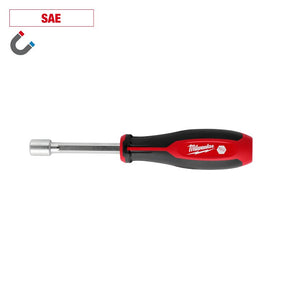 Milwaukee HollowCore Series 48-22-2553 Nut Driver, 11/32 in Drive, 7.2 in OAL, Tri-Lobe Handle, Red Handle, Magnetic, Pack of 6